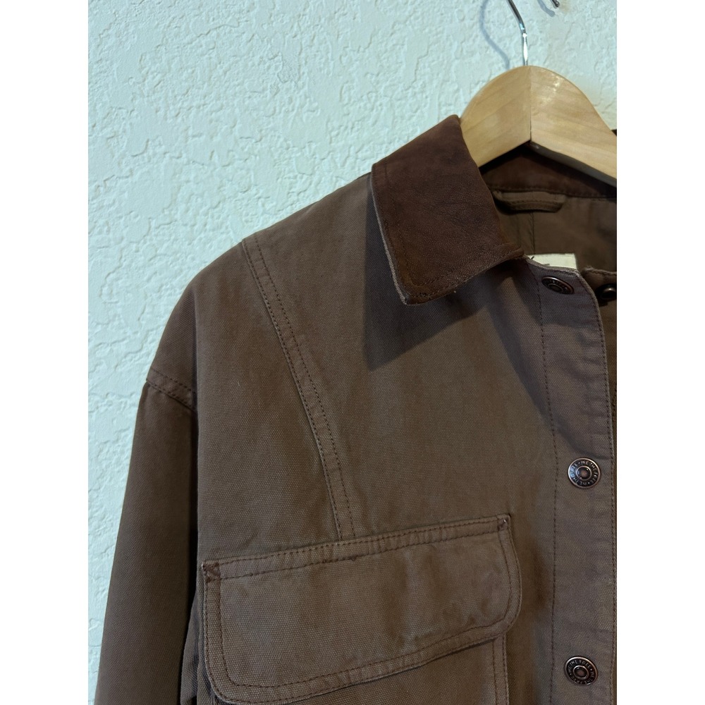 We The Free Martha Cropped Utility Jacket Size XS Brown Canvas Workwear Festival - Picture 4 of 16